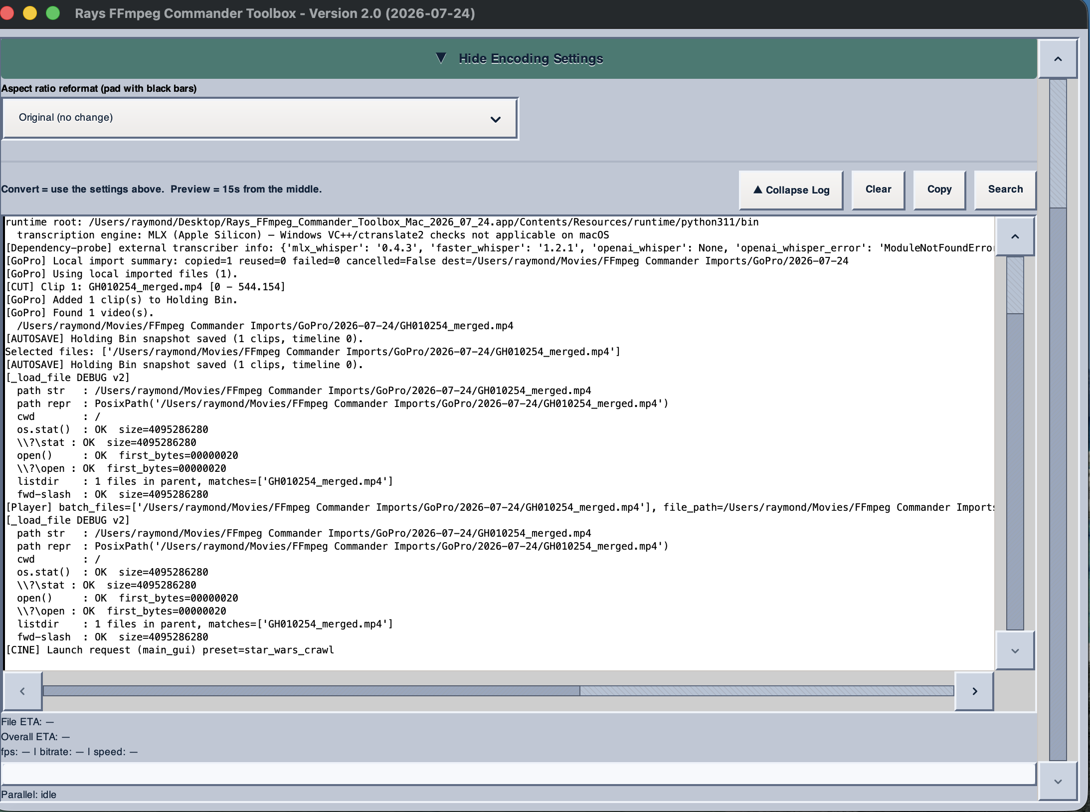 Command Prompt Log