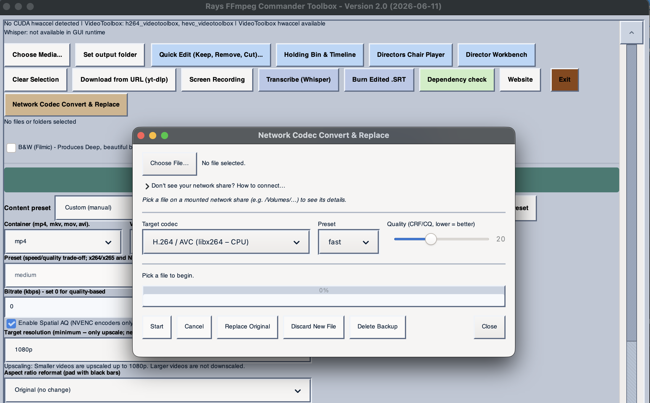 Network Codec Convert & Replace