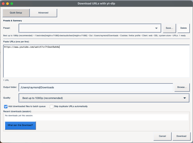 FFmpeg Commander yt-dlp download tool interface